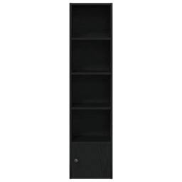 Berkfield Home Durable Bookcase Black Oak 31x24x127 cm Engineered Wood - Size: 31 x 24 x 127 cm - thumbnail 4