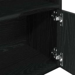 Berkfield Home Durable Bookcase Black Oak 31x24x127 cm Engineered Wood - Size: 31 x 24 x 127 cm - thumbnail 8