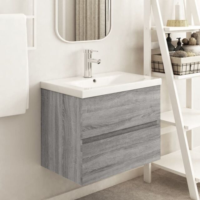 Berkfield Home Sink Cabinet Grey Sonoma 60x38.5x45 cm Engineered Wood