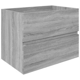 Berkfield Home Sink Cabinet Grey Sonoma 60x38.5x45 cm Engineered Wood - thumbnail 2
