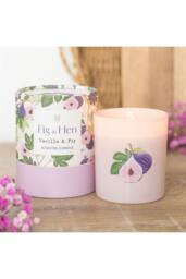 KDMD Vanilla & Fig Scented Candle - Fresh, Fruity, Relaxing Glow in Light Pink