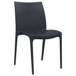 Berkfield Home Garden Chairs 2 pcs Anthracite 50x46x80 cm Polypropylene in Black - Size: 50 x 46 x 80 cm - thumbnail 3