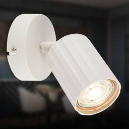 BRILONER Off White Metal Wall Lamp GU10 Single Spot Light Reading Spotlight - thumbnail 2