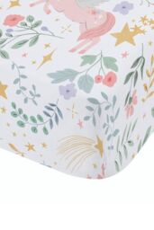 Catherine Lansfield 'Fairytale Unicorn' Fitted Sheet in White - Size: Single Fitted - thumbnail 2