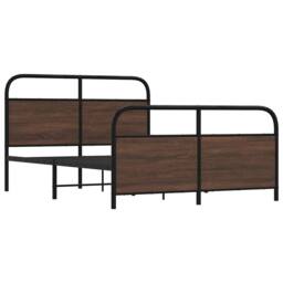 Berkfield Home Bed Frame Without Mattress 120x190 cm Small Double Brown Oak Wood - thumbnail 3