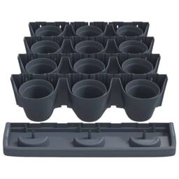 Berkfield Home Vertical Garden Plant Set 12 pcs Anthracite Polypropylene in Black - thumbnail 4