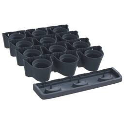 Berkfield Home Vertical Garden Plant Set 12 pcs Anthracite Polypropylene in Black - thumbnail 3