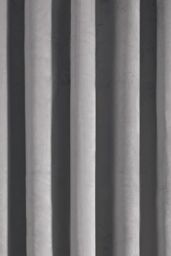 Laurence Llewelyn-Bowen 'Montrose' Velvet Blackout Eyelet Single Panel Door Curtain in Silver - Size: 168 cm width x 214 cm drop - thumbnail 3