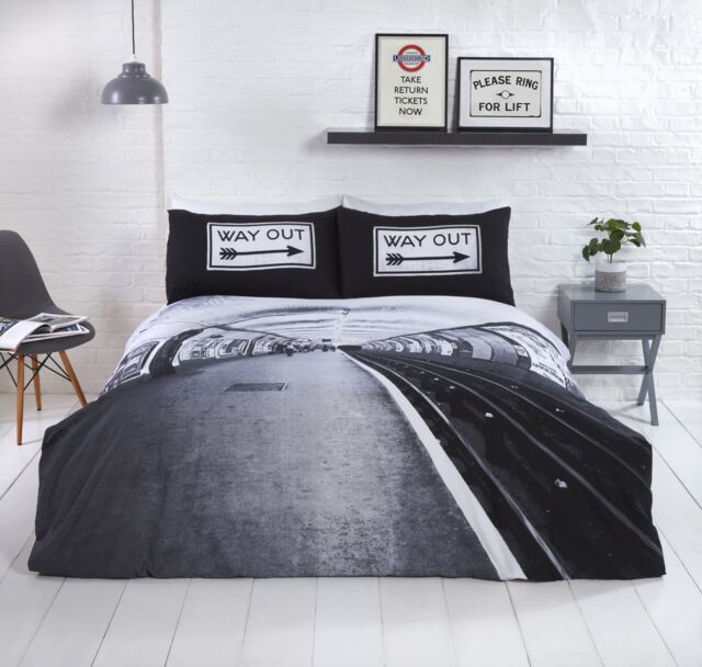 Rapport Home Platform Polycotton Duvet Cover Set With Pillowcase in Dark Grey - Size: King - image 1