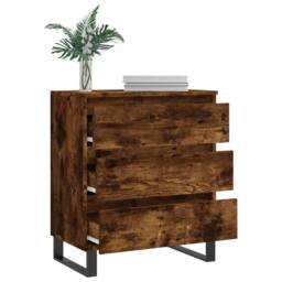 Berkfield Home Sideboard Smoked Oak 60x35x70 cm Engineered Wood in Brown - Size: 60 x 35 x 70 cm - thumbnail 4