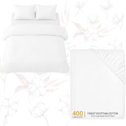 Grace Reversible Brushed 100% Cotton Single Duvet Cover Hypoallegenic in White - Size: King - thumbnail 1