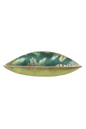 Evans Lichfield Jungle Leopard Velvet Piped Cushion in Green - Size: 43 cm x 43 cm - thumbnail 3