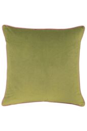 Evans Lichfield Jungle Leopard Velvet Piped Cushion in Green - Size: 43 cm x 43 cm - thumbnail 2