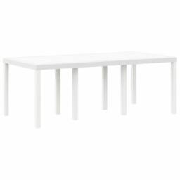 Berkfield Home Modern 7 Piece Garden Dining Set with Cushions White Poly Rattan - thumbnail 4
