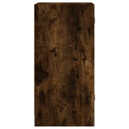 Berkfield Home Side Cabinet with Glass Doors Smoked Oak 35x37x75.5 cm in Brown - thumbnail 7
