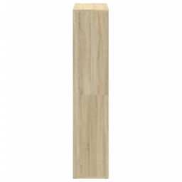 Berkfield Home Room Divider Bookcase Sonoma Oak 69.5x29x137.5 cm Engineered Wood in Brown - thumbnail 6