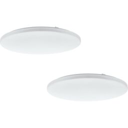 Loops 2 PACK Wall Flush Ceiling Light Colour White Shade White Plastic Bulb LED 49.5W