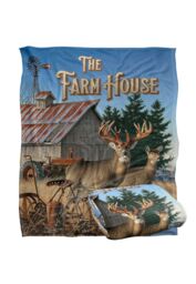 JQ Licensing Lz-Jp Farm House Deer Silky Touch Super Soft Throw Blanket 152 X 127 cm in White - thumbnail 2