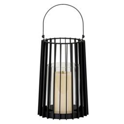 Lemon Pavilion Furniture and Decor Lynk Medium Lantern and Candle Holder - L18 x W18 x H40 cm - Black - thumbnail 2