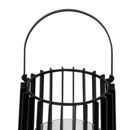 Lemon Pavilion Furniture and Decor Lynk Medium Lantern and Candle Holder - L18 x W18 x H40 cm - Black - thumbnail 3