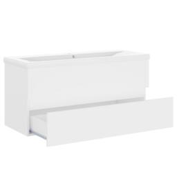 Berkfield Home Sink Cabinet with Built-in Basin White Engineered Wood - thumbnail 4