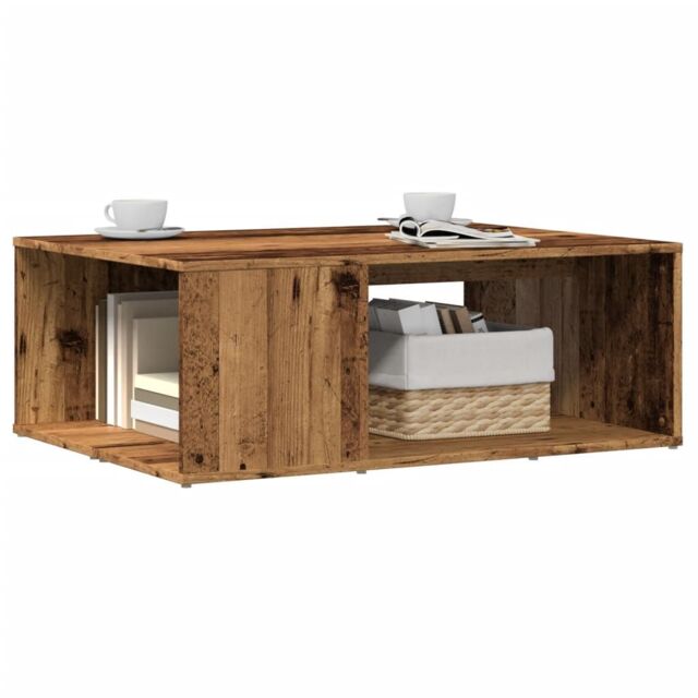 Berkfield Home Coffee Table Old Wood 90x67x33 cm Engineered Wood in Brown - Size: 90 x 67 x 33 cm - image 1