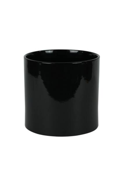 KDMD Hortus Sofia Glossy Black Ceramic Pot 17cm - image 1