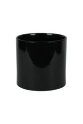 KDMD Hortus Sofia Glossy Black Ceramic Pot 17cm - thumbnail 2