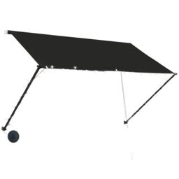 Berkfield Home Retractable Awning with LED 250x150 cm Anthracite in Black - thumbnail 3