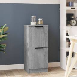 Berkfield Home Sideboard Grey Sonoma 30x30x70 cm Engineered Wood - Size: 30 x 30 x 70 cm - thumbnail 2