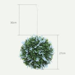 STILVORA Set of 2 Artificial Topiary Balls 27 cm Blue - thumbnail 4