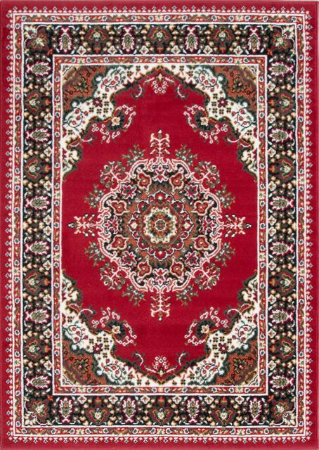 Kukoon Red Bordered Traditional Living Area Rug - Size: 160 cm x 230 cm - image 1