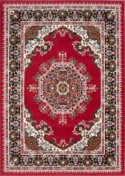 Kukoon Red Bordered Traditional Living Area Rug - Size: 160 cm x 230 cm - thumbnail 1