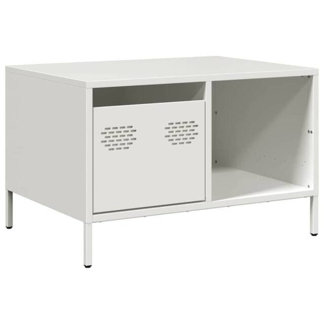 Berkfield Home Coffee Table White 68.5x50x43.5 cm Cold-rolled Steel - image 1
