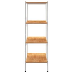 Berkfield Home 4-Tier Shelving Unit White & Oak 80x40x130 cm - Size: 80 x 40 x 130 cm - thumbnail 4