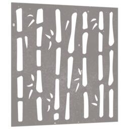 Berkfield Home Garden Wall Decoration 55x55 cm Corten Steel Bamboo Design in Brown