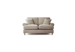 The Great Sofa Company Ezra 2 Seater Textured Velvet Sofa - Scroll Arm in Taupe - thumbnail 2