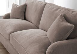 The Great Sofa Company Ezra 2 Seater Textured Velvet Sofa - Scroll Arm in Taupe - thumbnail 5