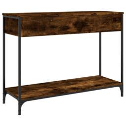 Berkfield Home Decorative Console Table Smoked Oak 100x34.5x75 cm Engineered Wood in Brown - thumbnail 8