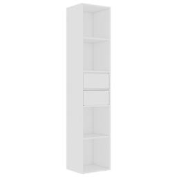 Berkfield Home Modern Book Cabinet White 36x30x171 cm Engineered Wood - Size: 36 x 30 x 171 cm - thumbnail 3