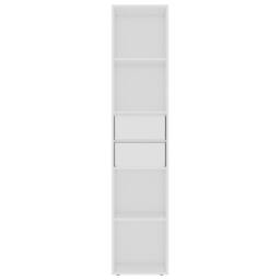 Berkfield Home Modern Book Cabinet White 36x30x171 cm Engineered Wood - Size: 36 x 30 x 171 cm - thumbnail 4
