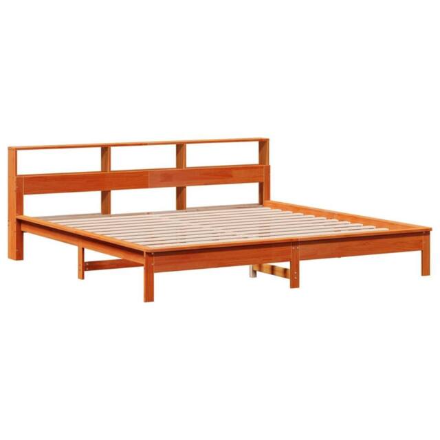 Berkfield Home Decorative Bed Frame Frame Wax Brown 180x200 cm Super King Solid - image 1