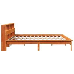 Berkfield Home Decorative Bed Frame Frame Wax Brown 180x200 cm Super King Solid - thumbnail 5