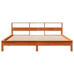 Berkfield Home Decorative Bed Frame Frame Wax Brown 180x200 cm Super King Solid - thumbnail 4