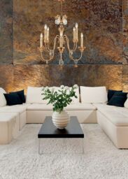 Loops 8 Bulb Chandelier Hanging Pendant LIght Gold & Silver LED E14 60W Bulb in Metallics - thumbnail 2