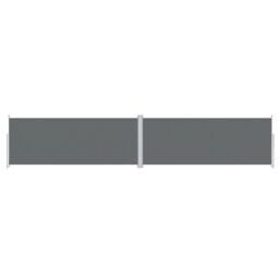Berkfield Home Retractable Side Awning Anthracite 200x1000 cm in Black - thumbnail 2