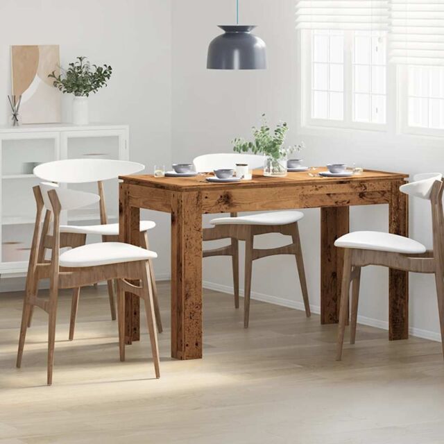 Berkfield Home Dining Table Old Wood 120x60x76 cm Engineered Wood in Brown - Size: 120 x 60 x 76 cm - image 1