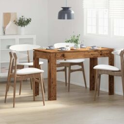 Berkfield Home Dining Table Old Wood 120x60x76 cm Engineered Wood in Brown - Size: 120 x 60 x 76 cm - thumbnail 1
