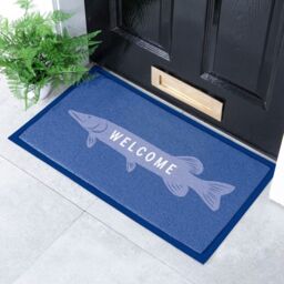 Artsy Mats Fish Welcome Doormat (70 x 40cm) in White - Size: 40 cm x 70 cm - thumbnail 1