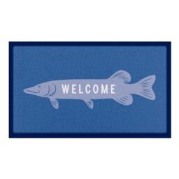 Artsy Mats Fish Welcome Doormat (70 x 40cm) in White - Size: 40 cm x 70 cm - thumbnail 2